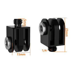 Adaptateur triple emplacement pour carte GoPro 11, fixation à vis 1/4, en alliage d'aluminium, connecteur rapide pour cage de caméra, support trépied - Product Image 1