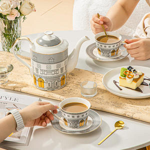 Meilleure vente tasse à café en porcelaine ensemble anglais nordique <span class=keywords><strong>royal</strong></span> de luxe en céramique café thé pour le thé de l'après-midi - Product Image 2