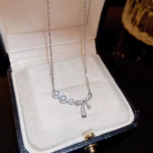 <span class=keywords><strong>Collana</strong></span> <span class=keywords><strong>di</strong></span> <span class=keywords><strong>Perle</strong></span> <span class=keywords><strong>con</strong></span> <span class=keywords><strong>Fiocco</strong></span> <span class=keywords><strong>di</strong></span> Diamanti, Nuova Collezione Primavera-Estate, Catena per Clavicola Dolce ed Elegante, <span class=keywords><strong>Collana</strong></span> <span class=keywords><strong>di</strong></span> Lusso <span class=keywords><strong>di</strong></span> Alta Gamma - Product Image 2