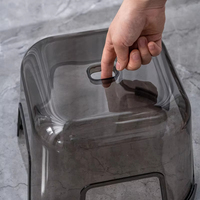 Décoration de maison de luxe en plastique transparent pour animaux de compagnie poufs de toilette moderne antidérapant repose-pieds siège banc de salle de bain de luxe pour la cuisine
