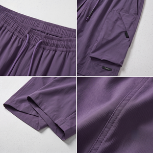 Shorts cargo pour hommes sur mesure OEM, coupe ample, multi-poches, streetwear, noir, techwear, nylon, cordon de serrage, shorts décontractés, vente en gros TKAN7730 - Product Image 4