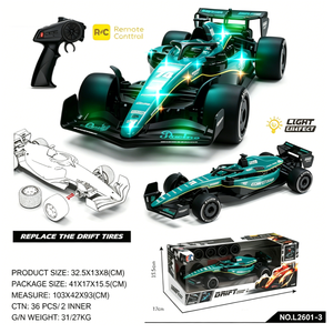 Auto de Carreras a Control Remoto de Fórmula 2.4Ghz, Escala <span class=keywords><strong>1</strong></span>:16, 5 Canales, Alcance de 100m, NUEVO, con Luces y Cubierta de PVC para Niños, Interior/Exterior - Product Image 6