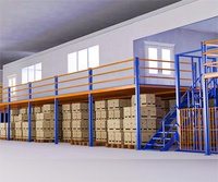 Kits de plancher de mezzanine DJ avec escalier Mezzanine Rack_heavy Duty Vêtements Rack Entrepôt Racks Étagère de rangement robuste