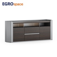 Meuble de bureau commercial EGROspace : Armoire de rangement exécutive en bois avec tiroirs verrouillables et portes pour dossiers