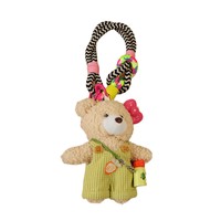 Pendentif en peluche ours et lapin fait main de style coréen personnalisé, breloque de poupée colorée en ficelle fournie par l'usine de Yiwu pour la décoration de sangle de tasse et de sac