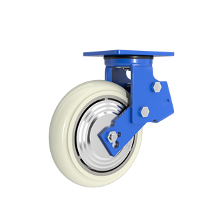 Hoch leistungs feder Stoß dämpfende Rollen <span class=keywords><strong>5</strong></span> Zoll 6 Zoll 8 Zoll Weiß Polyurethan-Doppel lager mit hoher Elastizität und Bremse - Product Image 4