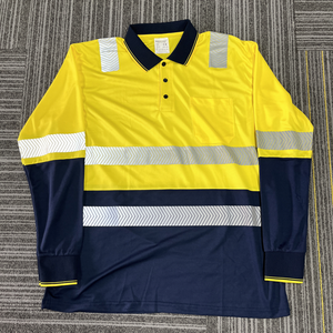 Camisa de Trabajo Tipo <span class=keywords><strong>Polo</strong></span> de Manga Larga - Uniforme de Seguridad Transpirable de <span class=keywords><strong>Alta</strong></span> <span class=keywords><strong>Visibilidad</strong></span> para Construcción, Almacén y Trabajo al Aire Libre - Product Image 2