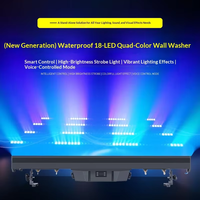 Barre de lumière LED DJ 18x20W IP66 Pro, étanche pour l'extérieur, lumières mobiles pour discothèque, effets clignotants pour concerts, éclairage de scène