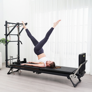 Appareil de Pilates Reformer avec tour, pliable, pour entraînement commercial de yoga et de Pilates, avec trapèze - Product Image 2