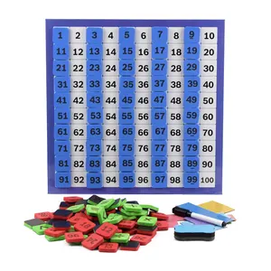 Wholesale Kids Education Toy Magnetic Hundred Board Montessori Mathematics 1-100 numbers Thinking Training Paint Toy