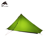 3F GEAR Lanshan 1 Pro Tente de Randonnée et de Camping Extérieur 1 Personne 3-4 Saisons Portable Professionnelle en Nylon 20D Ultralégère sans Arceaux