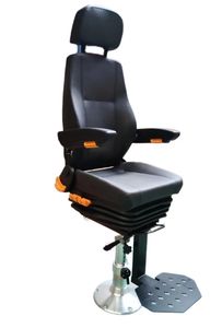 Sedile da capitano marino con colonna in lega di alluminio design ergonomico sedile da pilota con piedistallo regolabile ad angolo - Product Image 6