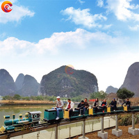 Parc d'attractions aquatique manèges adultes enfants train à voie électrique locomotive à vapeur sur rails à vendre