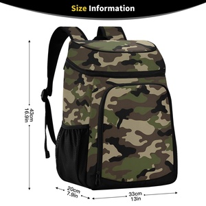 30 Can Fashion Custom Logo <b>Cooler</b> Portable Camo Design Nylon Fabric Camping <b>Backpack</b> Insulated <b>Cooler</b> Bag for Beach BBQ - Product Image 2