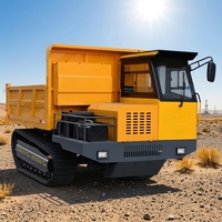 Dumper sur chenilles compact diesel 4x4 de 3, 5, 6 et 8 tonnes pour l'exploitation minière et le déplacement de terre, modèle coréen