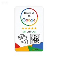 Carte de visite standard personnalisée avec impression QR NFC Google Review, taille 85,5*54 mm, 13,56 MHz pour hôtel, restaurant