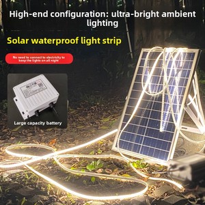 Guirnaldas de Luces LED COB Solares de <span class=keywords><strong>40m</strong></span>, Blanco Cálido, IP65 Impermeables, Batería de 30000mAh, Panel Solar de 25W, Ra90 CRI, Ultra Brillantes - Product Image 3