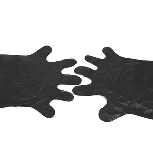 Nouveaux gants <span class=keywords><strong>en</strong></span> <span class=keywords><strong>plastique</strong></span> jetables de ménage de merde de chien couleur noire - Product Image 2