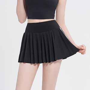Women's Athletic Pleated Skirt With Built In Shorts Quick Dry Fitness Yoga Tennis Skirt Pink Orange Black White Khaki Solid - Product Image 4