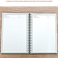 Cuaderno Borrable Impermeable de PP al por Mayor, Diario Reutilizable con Espiral Dorada, Bloc de Notas Inteligente para Oficina y Escuela