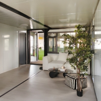 Maison conteneur extensible robuste de 40 pieds avec conception en kit pour maison modulaire préfabriquée en acier durable