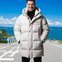 Parka longue imperméable personnalisée pour moto, chasse, sports, parka matelassée, bomber, veste d'hiver, veste universitaire pour homme, à capuche, coupe-vent, décontractée