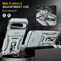 Étui de protection coulissant pour caméra avec protection de confidentialité à 360° °   Anneau rotatif pour Google Pixel 9 Pro, coque antichoc