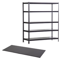 Étagère de stockage industrielle multi-niveaux réglable en métal robuste pour entrepôt, présentoir industriel