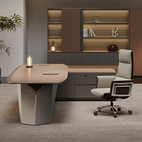 Escritorio Ejecutivo Modular de MDF de Lujo - Diseño Moderno con Cajones de Almacenamiento, Protección Ambiental, para Jefe/Presidente/Supervisor