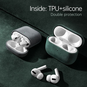 AirPods用ストラップ付きカスタムロゴAlcantara保護ケース1/2/3/4イヤホンアクセサリーAirPodsPro/2nd - Product Image 5