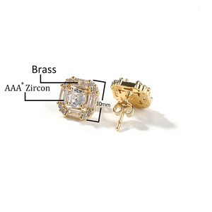 18K Vergoldeter Hip-Hop-Schmuck Kubische Zirkonia Ohrstecker Großhandel Vintage-Ohrringe für Damen Hochzeit Party Geschenk2026 - Product Image 4