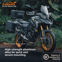 Ensemble de trois valises LOBOO pour moto, en alliage d'aluminium, étanches, avec valises latérales et coffre arrière pour Benelli TRK702/702X, pour voyages modifiés