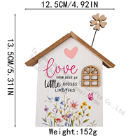 Panneau mural rustique en bois « L'amour grandit dans les petites maisons comme cette ferme », décoration intérieure 13,5 cm