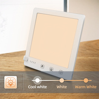 Lampe de luminothérapie pour bureau, abat-jour blanc, gradation progressive, 10000LUX, portable avec support, lampe LED SAD