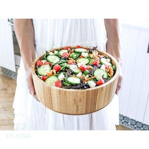 ชามสลัดทรงกลมทำจากไม้ไผ่อเนกประสงค์สำหรับใช้ในบ้านและโรงแรม - Product Image 4