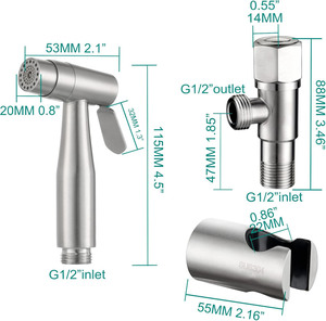 Silver ABS Plastic High Pressure Spray Modern Hotel Use <b>Hand</b> <b>Shower</b> Toilet Bidet Sprayer with Easy Installation 2-Year Warranty - Product Image 4