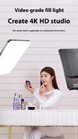 Éclairage de photographie à intensité variable de 19 pouces Panneau LED de studio portable de 10 pouces 3200K-5600K Lumière de caméra ultra lumineuse pour la photographie