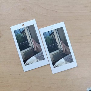 Ensemble d'étiquettes volantes personnalisées pour vêtements avec impression photo, style Polaroid, en papier, étiquette de marque personnalisée pour accessoires vestimentaires - Product Image 6