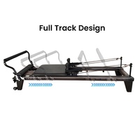 ONEMAX Entrenador de Pilates de Aleación con Marco Negro, Dispositivo Reformer Duradero para Estudio de Pilates, Resortes Europeos Alemanes, 10 Años de Garantía