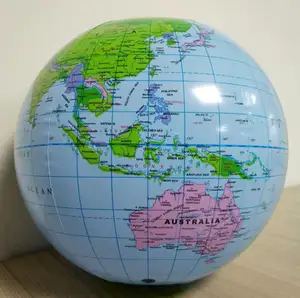 מכירה לוהטת Pvc מתנפח חוף כדור גלובוס העולם מתנפח חוף כדור כדור הארץ מפת העולם חוף כדור