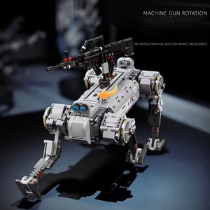 12GO 96009 Nouveau <span class=keywords><strong>Robot</strong></span> Chien Télécommandé MOC Guerres Mondiales Modèle à Assembler Jouet Cadeau Enfants 1613 Pièces Ensembles de Blocs de Construction - Product Image 4