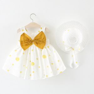 Summer Baby <b>Clothes</b> Toddler Cute Polka Dot Sleeveless Sundress <b>Princess</b> with Bow Cotton Baby Girl Dresses - Product Image 3