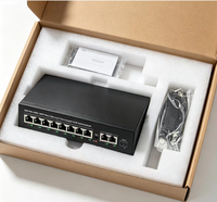 PoE-Switch mit 8 Ports und 1 Uplink, 2 SFP-Steckplätze, Power Over Ethernet Netzwerk-Switch für CCTV-Systeme