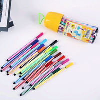 Vente en gros de marqueurs à tête souple à base d'eau Stylo aquarelle pour étudiants en art Ensemble de stylos à crochet à double tête Ventes directes du fabricant