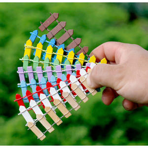 Minivalla de madera de 3cm para jardín, barrera de madera para casa de muñecas, escaparate artesanal, accesorios de decoración <span class=keywords><strong>del</strong></span> hogar, XJ0728 - Product Image 5