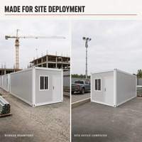 Maison conteneur pliable en acier de 20 pieds avec design moderne pour dortoir, bureau ou villa