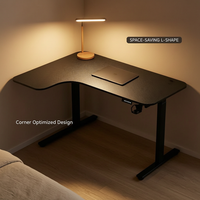 Table de jeu E-Sports de type L AOR, cadre en acier inoxydable, montage facile, multifonctionnelle, en panneau de fibres, design ergonomique, bureaux de travail