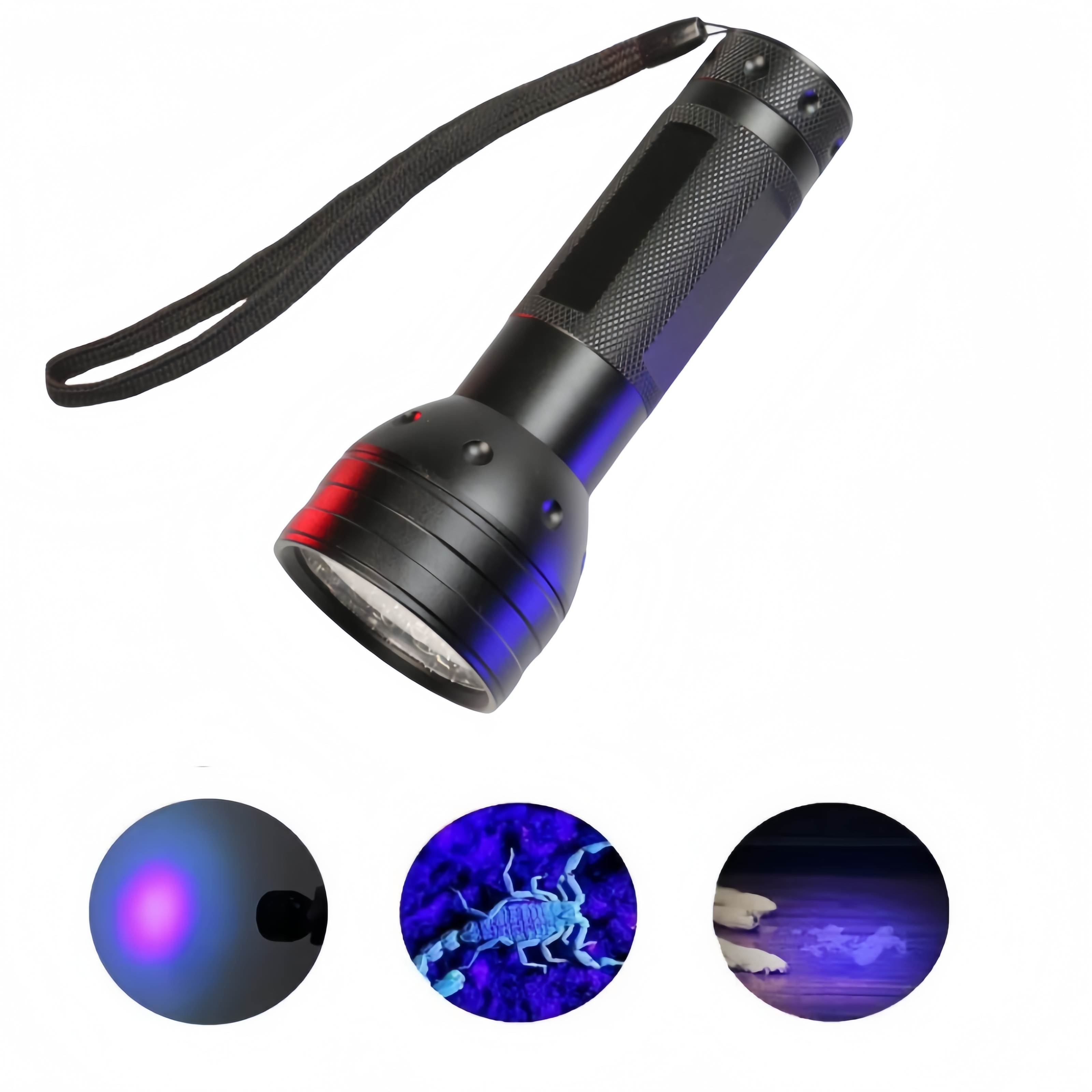Best Ultra Bright UV Flashlight 10W 395NM 51 LED Black Light Aviation  Aluminium Alloy 3*AA Battery Hunting Scorpion