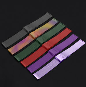 Con hebilla de acero inoxidable, <span class=keywords><strong>correa</strong></span> de malla metálica, <span class=keywords><strong>correa</strong></span> de reloj <span class=keywords><strong>milanesa</strong></span> de repuesto para <span class=keywords><strong>Apple</strong></span> Watch8 41mm 40mm 42mm 44mm 45mm - Product Image 4