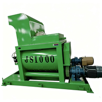Bétonnière à double arbre à rotation forcée JS1000 |   Centrale de Béton Prête à l'Emploi Industrielle de 1000L, Machine de Malaxage
